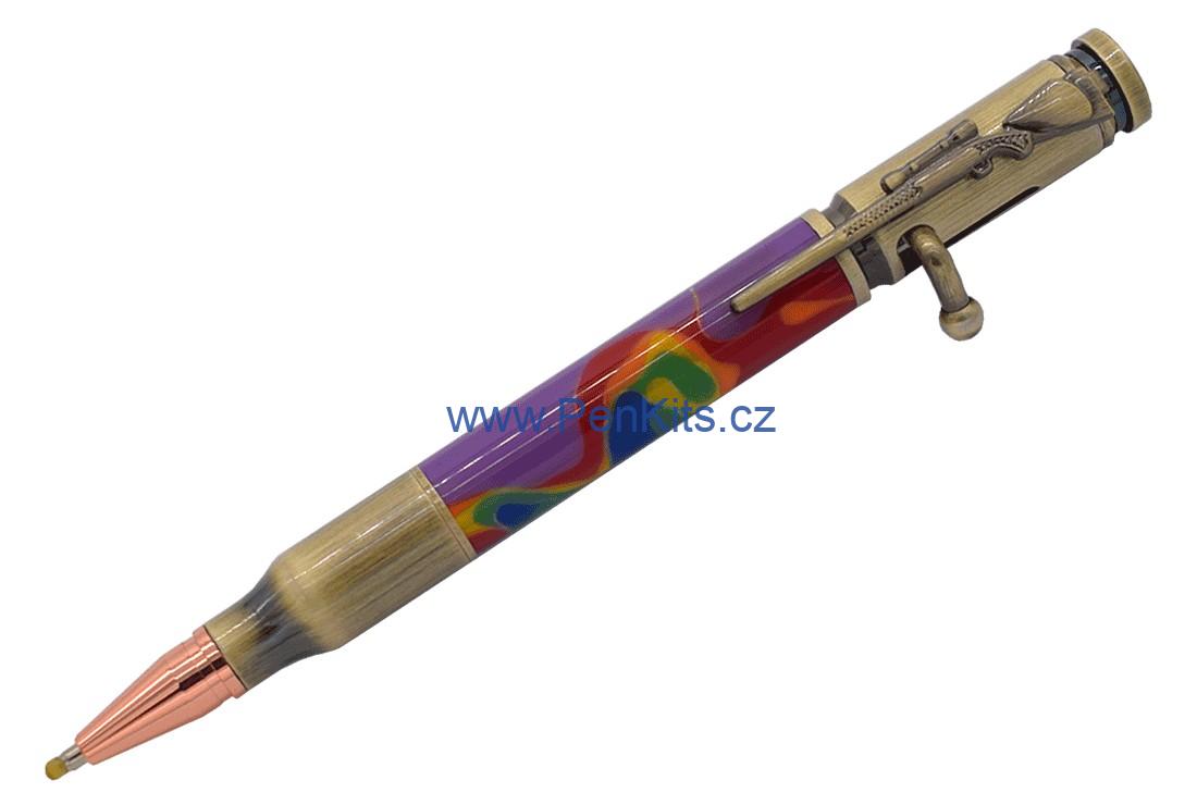 RIFLE BOLT - sada pro výrobu kuličkové propisky antik bronz