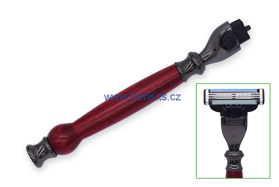 Sada pro výrobu holící rukojeti pro Gillette Mach3 - zbraňová čerň