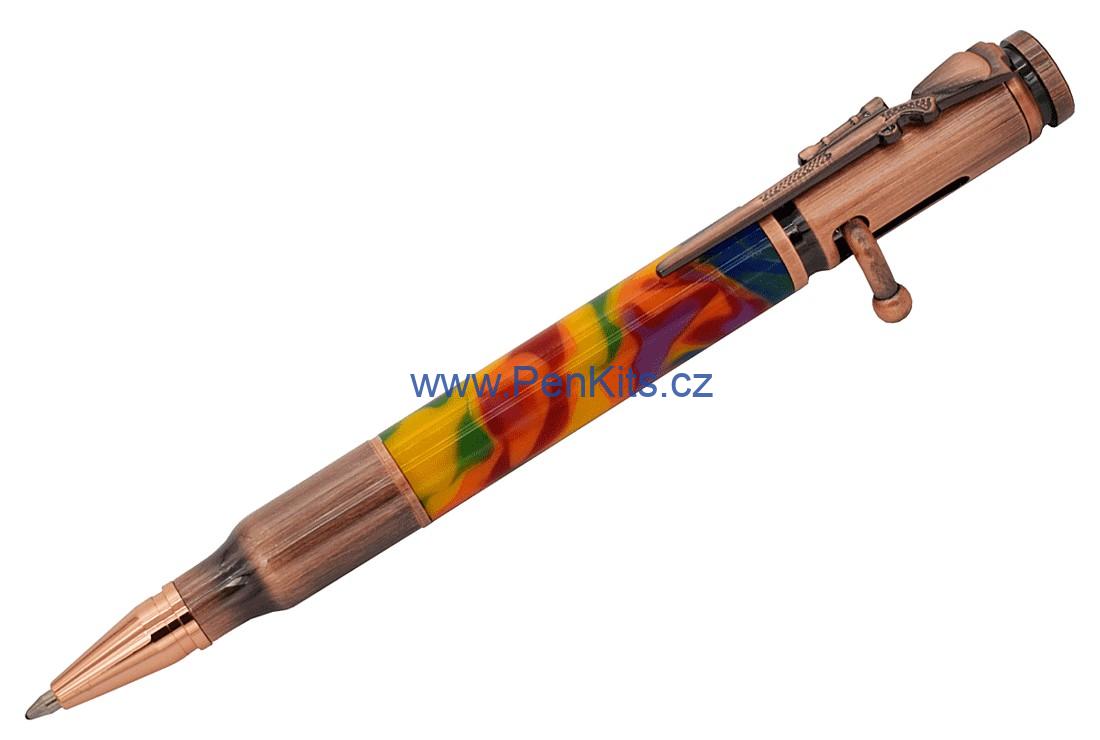 RIFLE BOLT - sada pro výrobu kuličkové propisky antik měděná