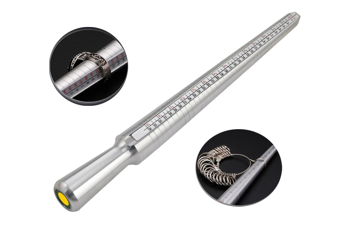 Nástroj pro měření velikosti prstenu.