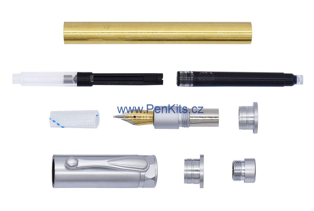 MAGNETIC - sada pro výrobu inkoustového plnícího pera, satin chrom
