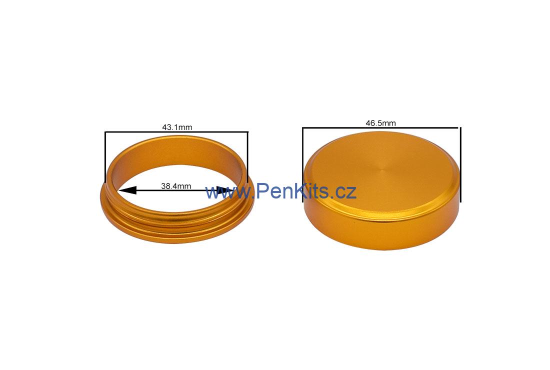 Sady šroubovacího víčka na pro výrobu dozy, barva pokovení zlatá
