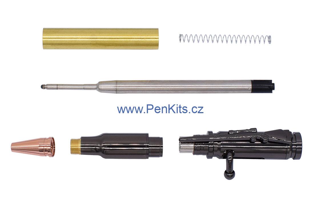 RIFLE BOLT - sada pro výrobu kuličkové propisky zbraňová čerň