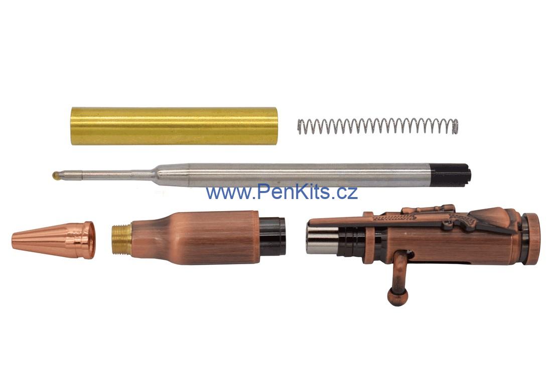 RIFLE BOLT - sada pro výrobu kuličkové propisky antik měděná