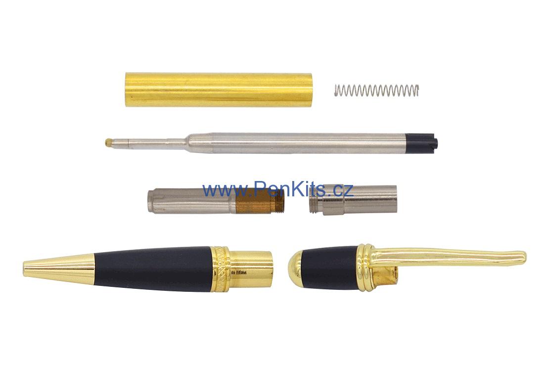 SIERRA - sada pro výrobu kuličkové propisky zlatá + matný černý chrom