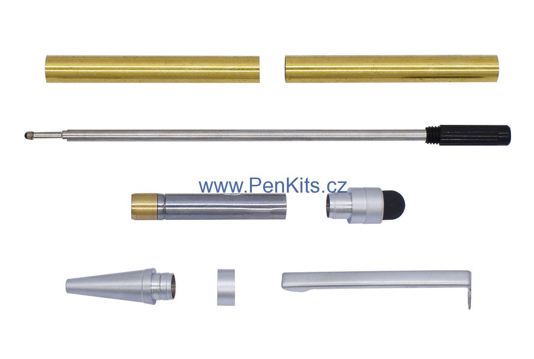 SLIMLINE - sada pro výrobu dotykové kuličkové propisky saténová chrom