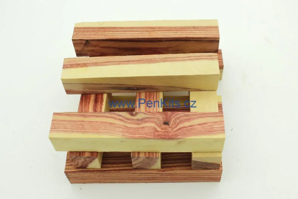 Tulipwood - dvoubarevný 22x22x127 mm