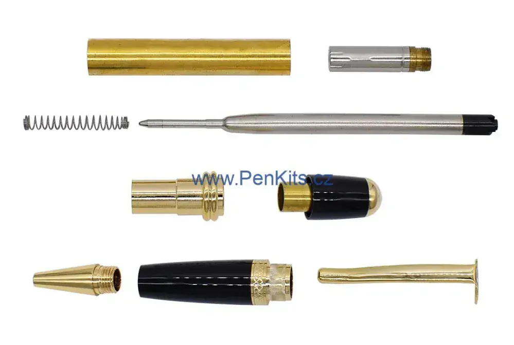GASTBY - sada pro výrobu kuličkové propisky zlatá + černý chrom