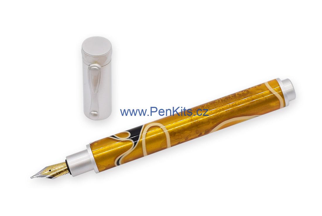 MAGNETIC - sada pro výrobu inkoustového plnícího pera, satin stříbrná