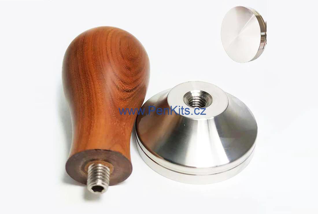 Tamper na kávu - sada na výrobu, nerez, průměr 49 mm