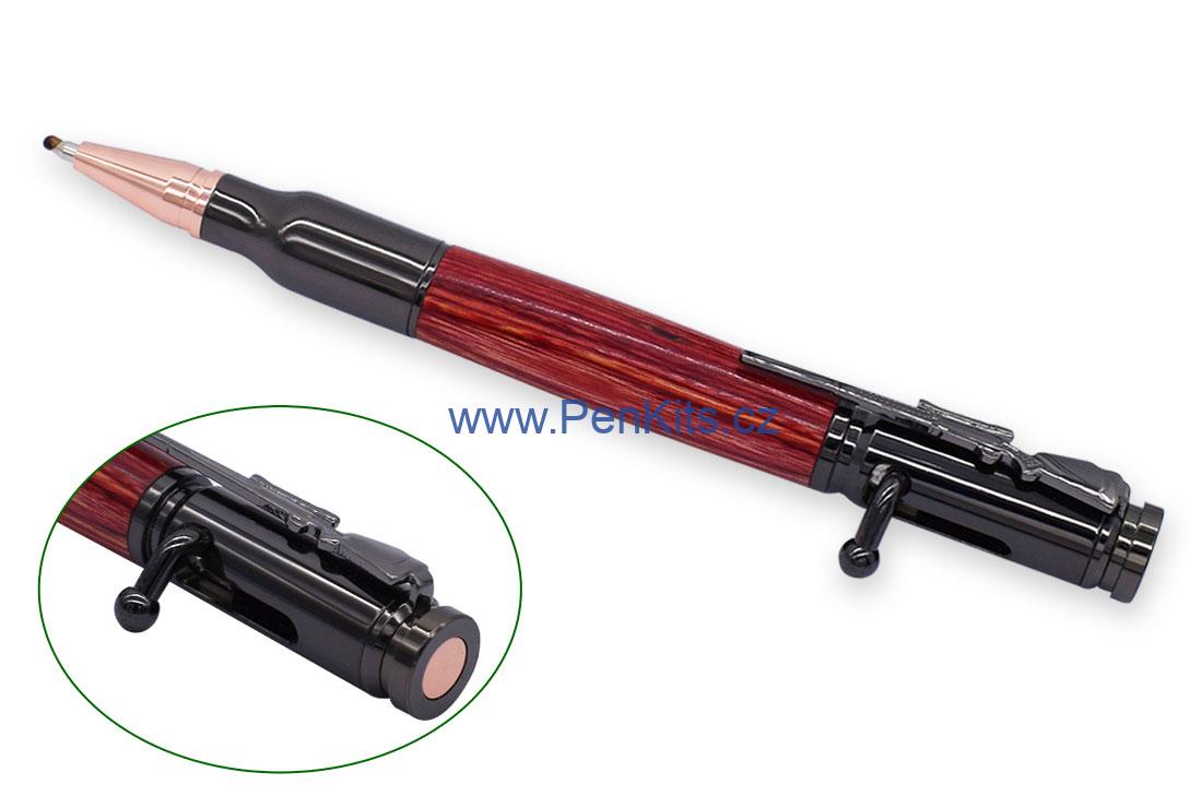 RIFLE BOLT - sada pro výrobu kuličkové propisky zbraňová čerň