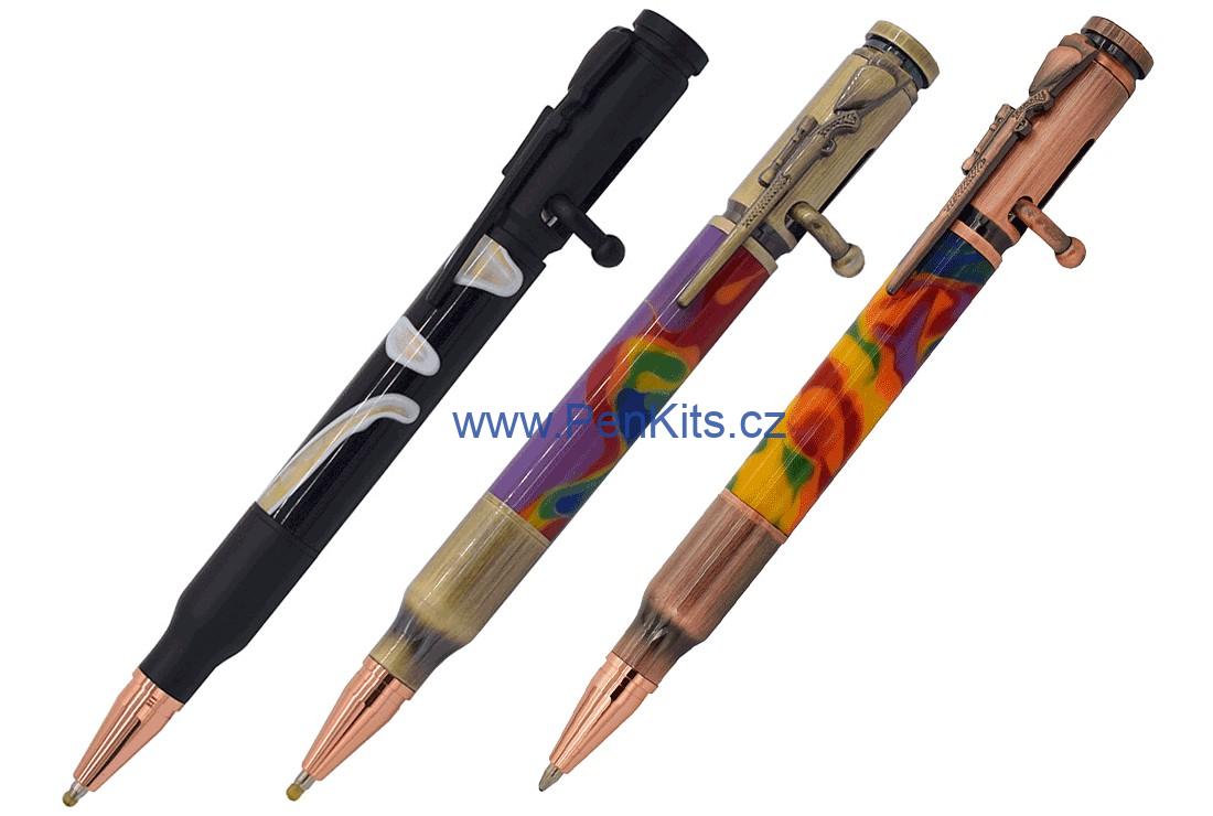 RIFLE BOLT - sada pro výrobu kuličkové propisky antik měděná
