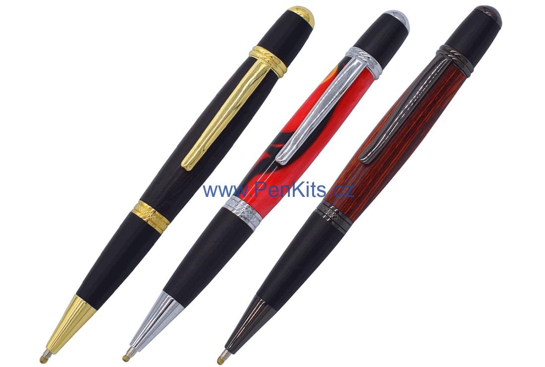 SIERRA - sada pro výrobu kuličkové propisky zlatá + matný černý chrom