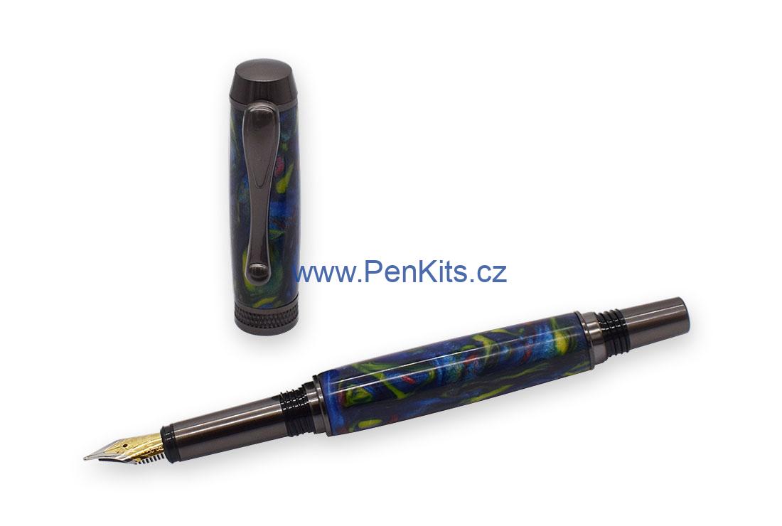GENTRY - sada pro výrobu inkoustového plnícího pera satin zbraňová čerň